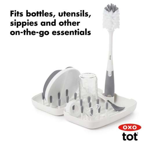 On-The-Go Drying Rack with Bottle Brush