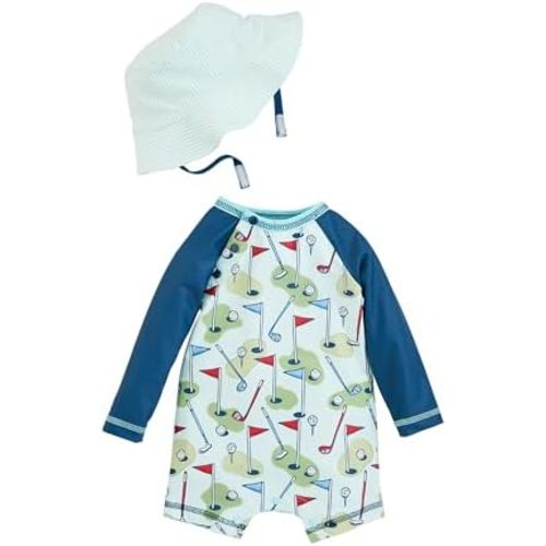 Mud Pie Boys' Standard Golf One Piece with Hat