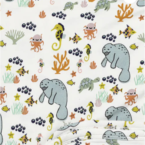 Manatee Bamboo Blanket - Baby Blanket - Kids Blanket – Emerson and Friends