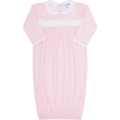 Pink Gingham Smocked Gown - Baby