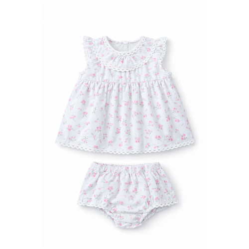 Rosette Smocked Diaper Set