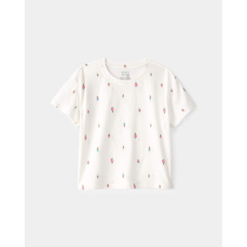 Toddler Girl Ice Cream Relaxed Top - Ivory | Carter's