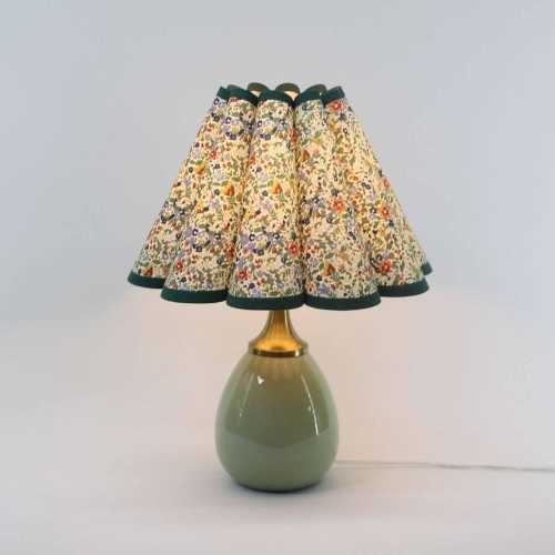 Duzy handmade Floral Fabric and ceramic base lamp for home decor-115#