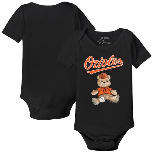 Infant Baltimore Orioles Tiny Turnip Black Teddy Boy Bodysuit