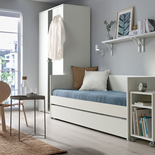 VIHALS Trundle bed - white Twin