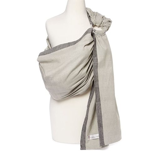 Hip Baby Wrap Ring Sling Baby Carrier for Infants and Toddlers - Beautiful, 100% Soft Cotton Baby Wraps Carrier For Babies 8-35 lbs - Perfect Baby Shower Gifts Moms And Dads - Nursing Cover (Slate)