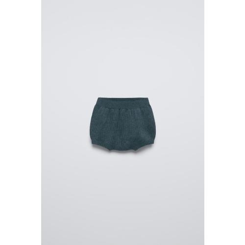 100% MERINO WOOL BLOOMERS - Petrol blue | ZARA United States