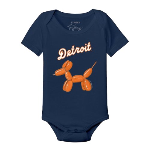 Infant Detroit Tigers Tiny Turnip Navy Balloon Dog Bodysuit