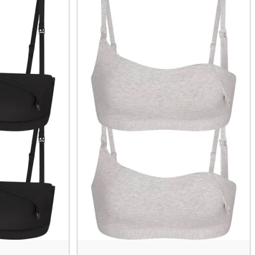 MATERNITY NURSING SCOOP BRALETTE 2-PACK | LIGHT HEATHER GREY