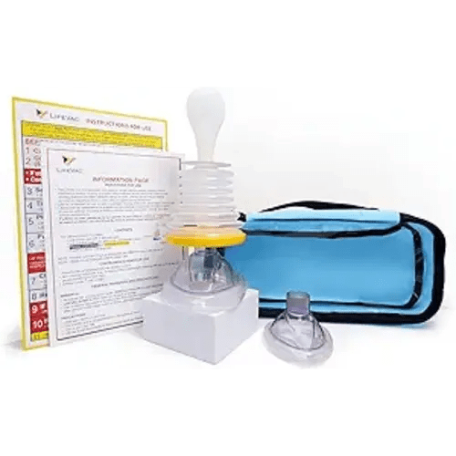 LifeVac Blue Travel Kit - Portable Suction Rescue Device, First Aid Kit for Kids and Adults, Portable Airway Suction Device for Children and Adults