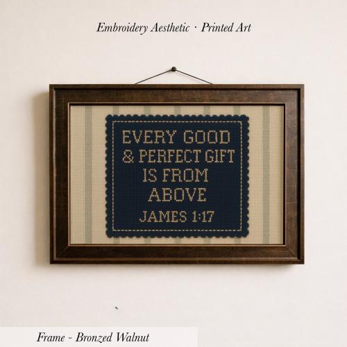 James 1:17 Bible Verse Christian Nursery Wall Art ∙ 1671
