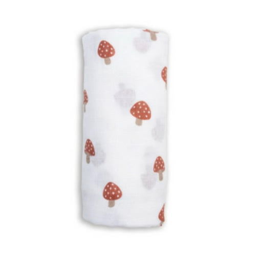 Buy Lulujo Baby Swaddle Blanket Muslin Cotton Mushroom at Well.ca | Free Shipping $35+ in Canada