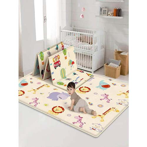 Gmogad Baby Play Mat Foldable Baby Crawling Mat Reversible Baby Play Gym Mat Non-Slip white