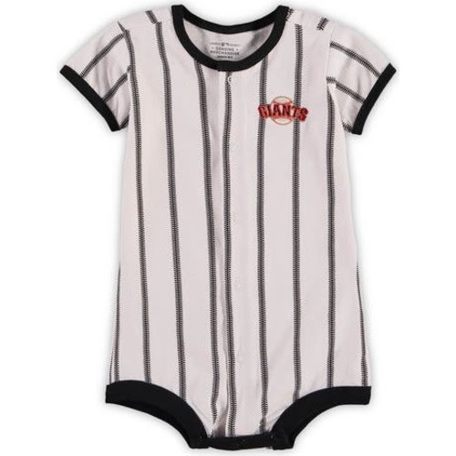 Infant White San Francisco Giants Pinstripe Power Hitter Romper