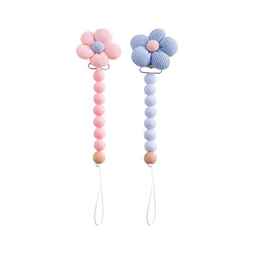 XIRQI 2Pcs Pacifier Clip,Smiley Face Design Adds Fun Pacifier Holder,Anti-Gas Design Binky Clips
