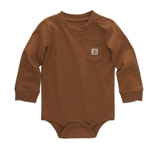 Carhartt Baby Unisex Long-Sleeve Pocket Bodysuit at Tractor Supply Co