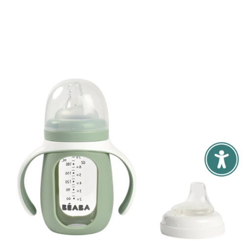 2-in-1 Glass Training Bottle