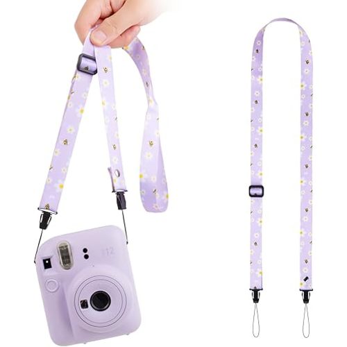 Camera Strap,Cute Camera Lanyard Neck Strap,iPad Strap,Cute Camera Strap for Fujifilm mini Camera Kodak Smile + Smile plus,purple