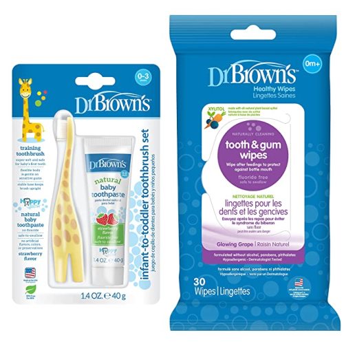 Virtual Bundle Dr. Brown's Infant-to-Toddler Toothbrush - Variety Pack - Oral Care Bundle