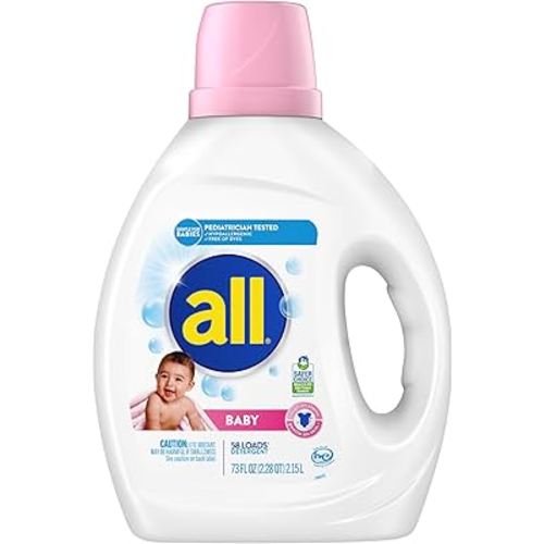 all Liquid Laundry Detergent, Baby, 73 Ounce, 58 Loads.