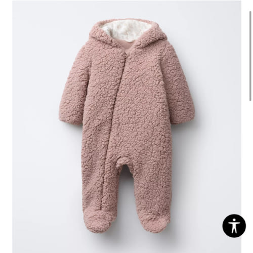 POLAR FLEECE ROMPER - Dusty pink | ZARA United States