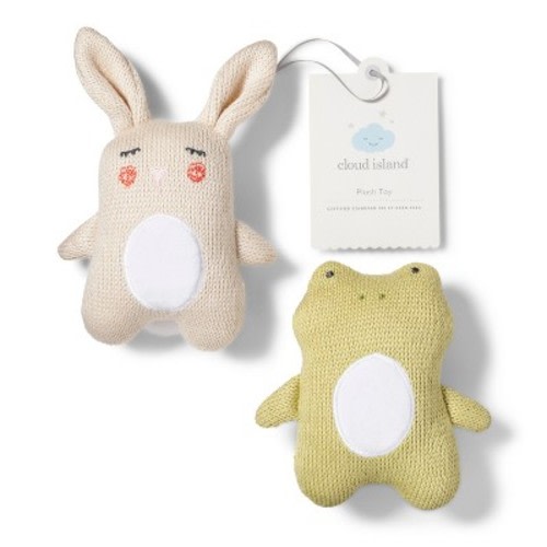 Plush Knit Rattles Bunny & Frog - Cloud Island