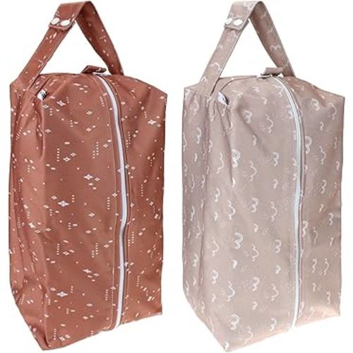 Mama Koala Waterproof Diaper Pods for Baby Items, Cloth Diapers, Swimsuits, Travel, Gym Clothes, Beach, Pump Parts, Toiletries, 2 Pack(DP-Sunset)
