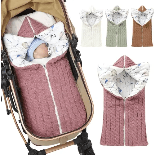 Colorful Newborn Baby Swaddle Blanket Wrap,Infant Toddler Thick Knit Soft Warm Fleece Receiving Blanket Swaddle Sleeping Bag Sack Stroller Wrap for 0-12 Month Baby (New Pink)