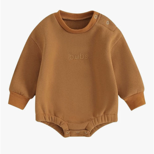 VISGOGO Newborn Infant Baby Boy Girls Oversized Romper Little Dude Sweater Onesie Coming Home Outfit Neutral Clothes