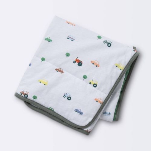 Jersey Knit Reversible Blanket - Cloud Island™ Trucks