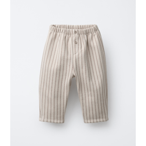 STRIPED BAGGY PANTS - Beige | ZARA United States