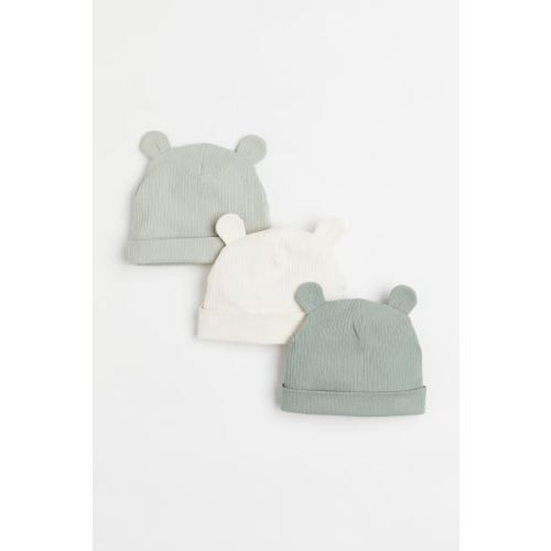 3-pack Ribbed Hats with Ears