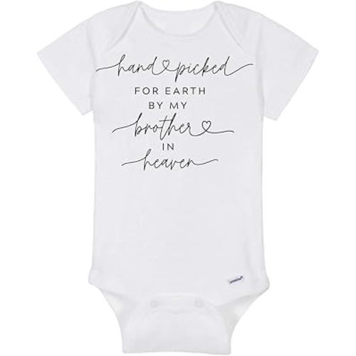 Handpicked for Earth By my Brother in Heaven Bodysuit, Popular Pregnancy Announcement