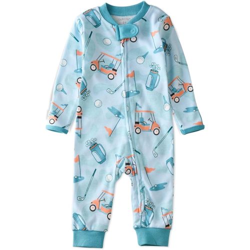 Butterblu Shadow Sleep & Play Baby Pajamas 100% Organic Cotton Two Way Zipper Sleeper Pajamas for Baby Boys & Girls