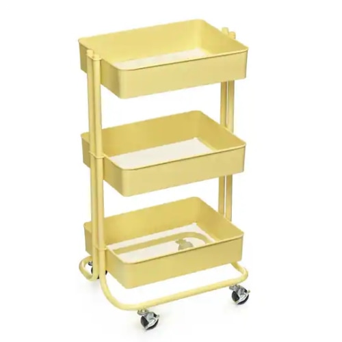 Lexington 3-Tier Rolling Cart by Simply Tidy®, Color: Matte Yellow | Michaels