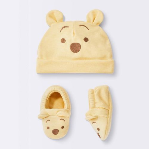 Baby Winnie the Pooh Hat and Bootie Set - Cloud Island™ Yellow