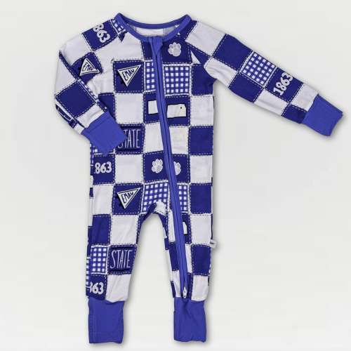 K-State Quilted College Zip-Up Bamboo Pajama