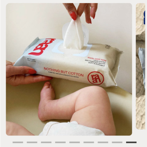 100% Cotton Baby Wipes – Unscented, Hypoallergenic | raan
