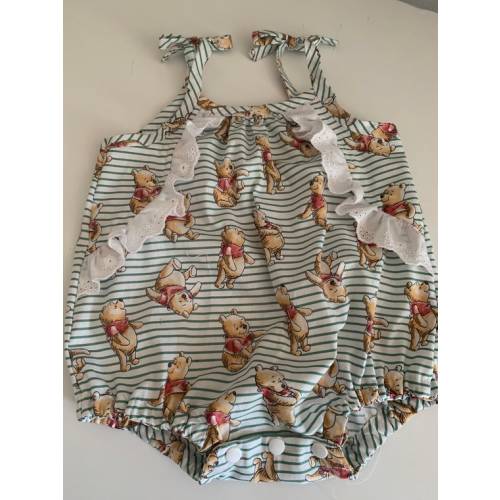 Pooh Bear Ruffle Romper - Etsy