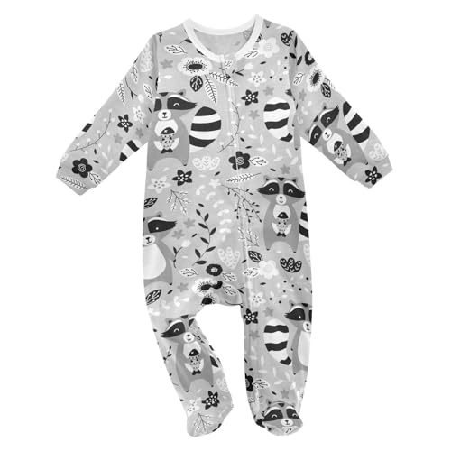 Dogs Funny Pets Baby One-Piece Footies Long Sleeve Rompers Pajamas Zip Front Pjs for Boys Girls kids 3M