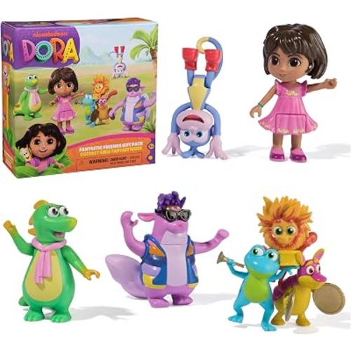 Dora Fantastic Friends Gift Pack, 5 Collectible Toy Action Figures