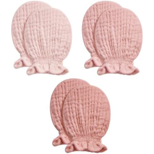 Pro Goleem Muslin Baby Mittens for Newborn, 100% Cotton No Scratch Soft Breathable Gloves for Boys and Girls 0-6 months