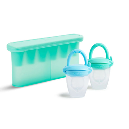 Silicone Freezer Tray & Baby Food Feeders Bundle | Munchkin