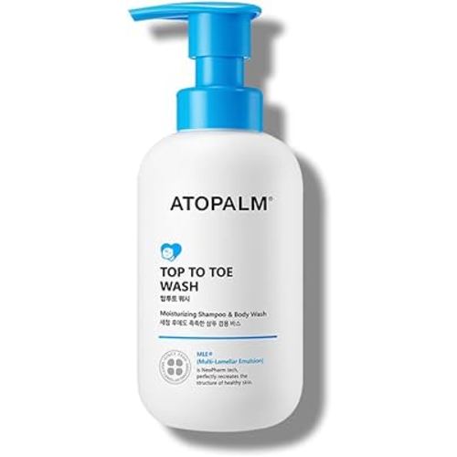 ATOPALM Top to Toe Baby Wash & Shampoo, Sulfate-Free, pH Balanced, Head to Toe Bath, 10.1 Fl Oz, 300ml