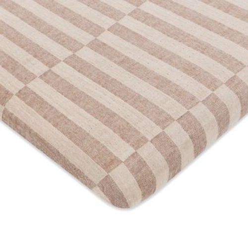 Babyletto Muslin All-Stages Midi Crib Sheet, GOTS Certified Organic Cotton - Cocoa Stripe