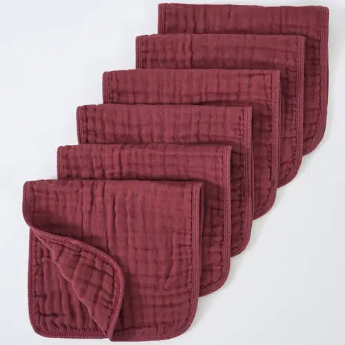 Muslin Burp Cloths 6-Pack