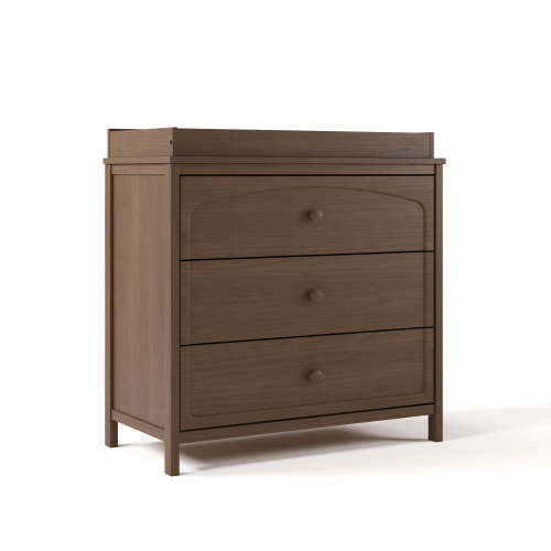 Graco Olivia 3 Drawer Chest with Changing Topper, Hazelnut