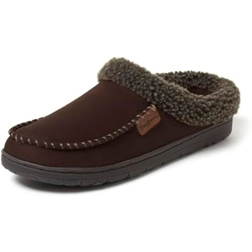 Dearfoams Men’s Brendan Indoor/Outdoor Breathable Memory Foam Clog House Shoe with Wide Widths Slipper