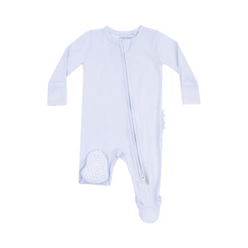 Arctic Ice - 2 Way Zipper Ruffle Back Footie