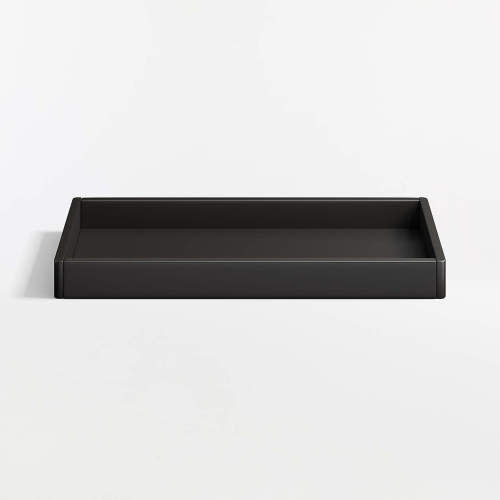 Jenny Lind Black Wood Baby Changing Table Topper